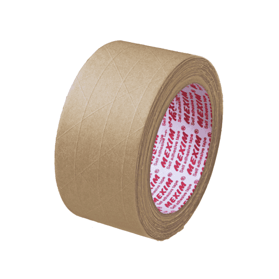 Ecosattva Water Activated Kraft Paper Tape | Brown Scrim Reinforced |  Provides Tamer Proof Application