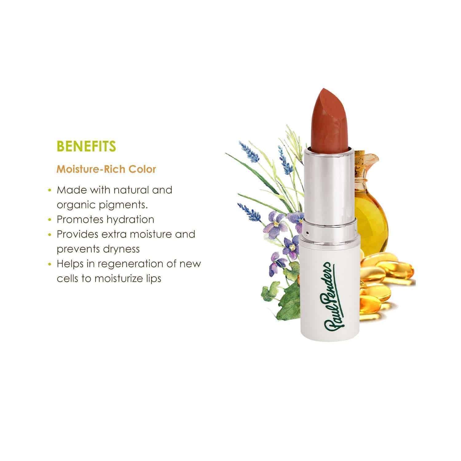 Paul Penders Hand Made Natural Cream Lipstick For A Natural Look | Moisture Rich Colour – Raspberry 4g