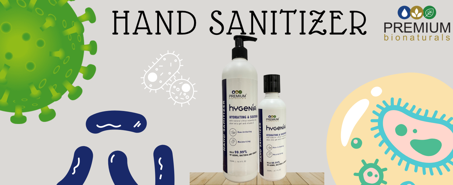 Hygenia Hand Sanitizer – Essential Oils, Aloe Vera and Vitamin E 500ml