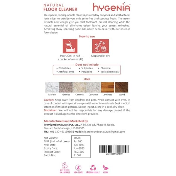 Hygenia Natural Floor Cleaner