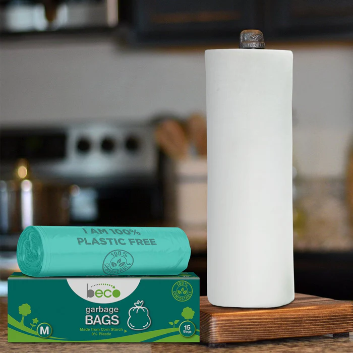 Beco Eco-Friendly Reusable Kitchen Towel Roll and Garbage Bag (Combo)