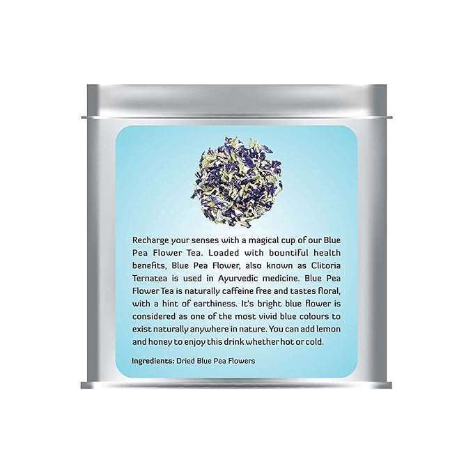 The Tea Shore Blue Pea Flower – 30g (51 Cups of Blue Tea) | Caffeine-Free Herbal Tea