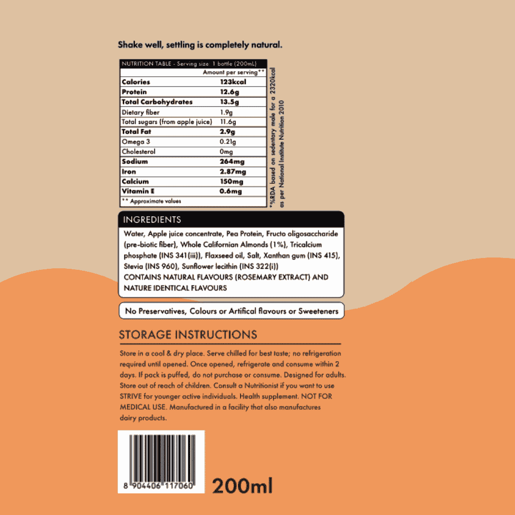 STRIVE 12.6g Protein Shake- Roasted Vanilla Almond