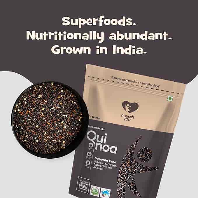 Organic Black Quinoa 500G by Nourish You.