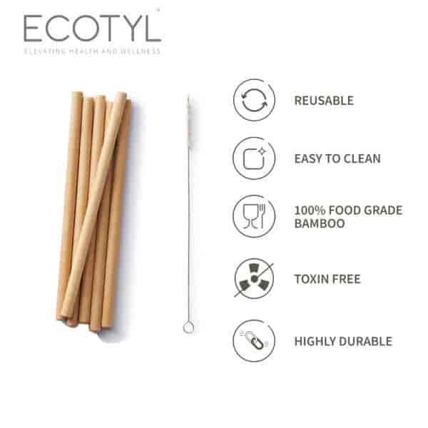 Bamboo Straw Set of 6 Cleaner 3 scaled
