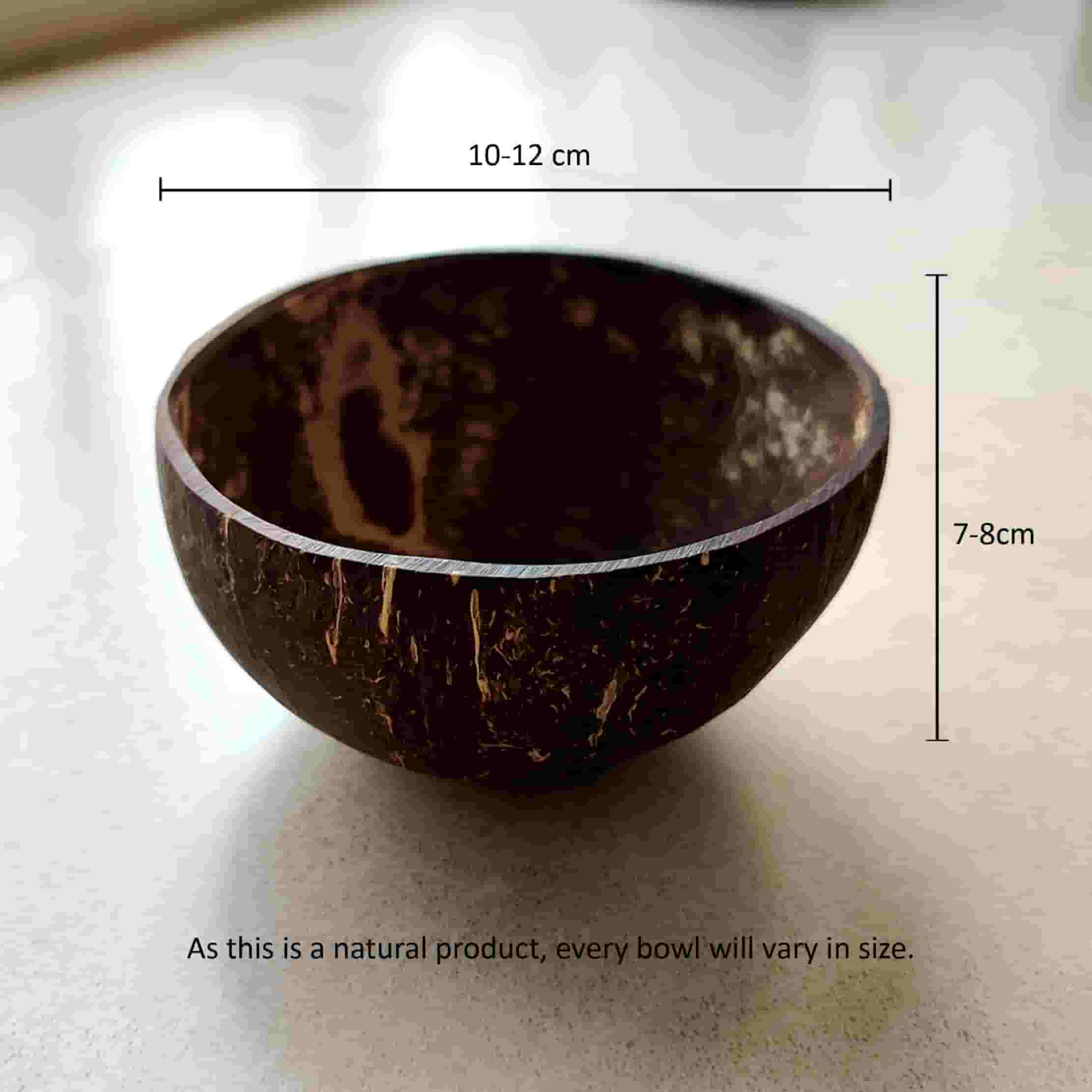 Coconut Shell Bowls | Natural and Handcrafted | Jumbo Bowl by Green Foot Print