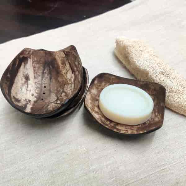 Coconut Shell Square Soap Dish 2