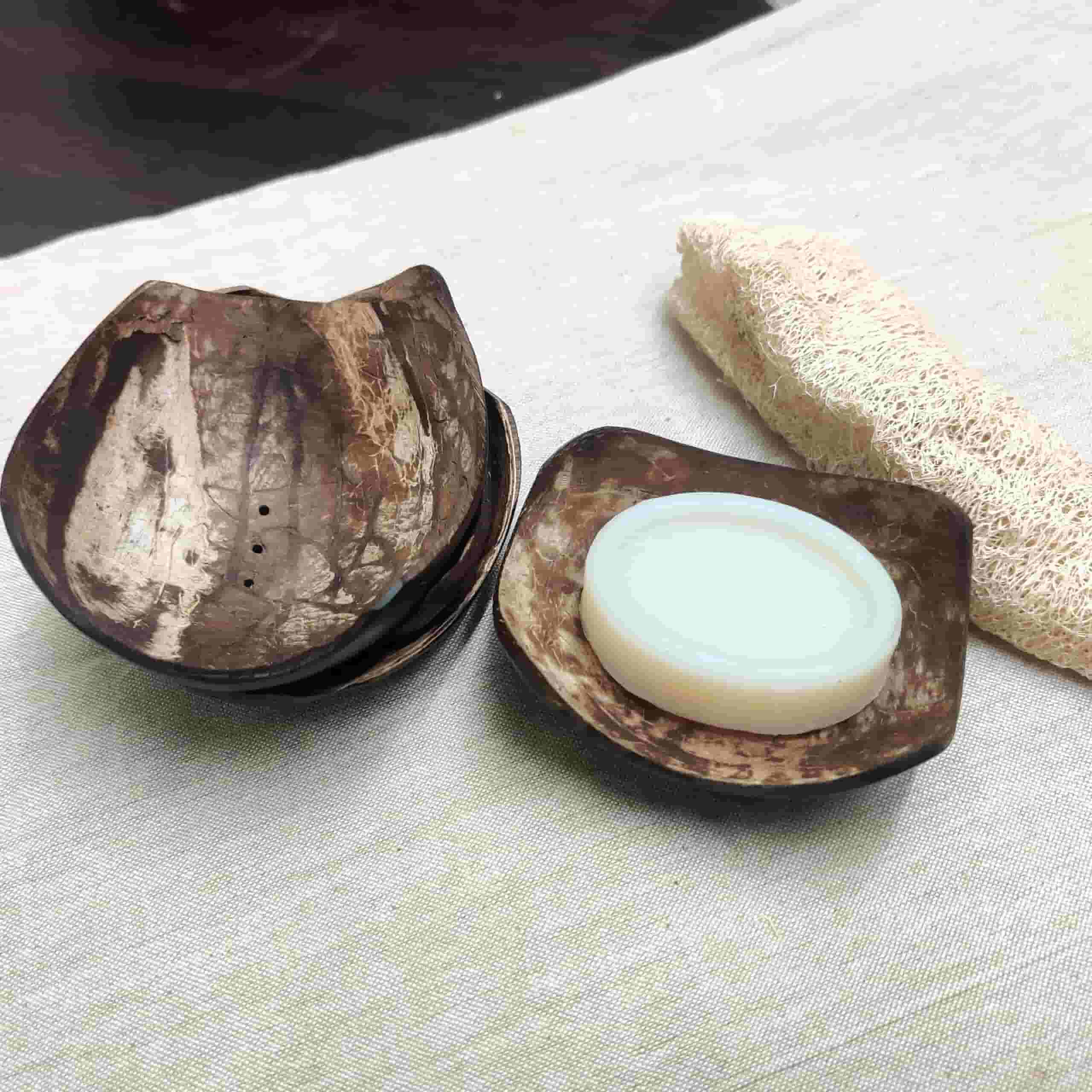 Coconut Shell Soap Dish (Square)