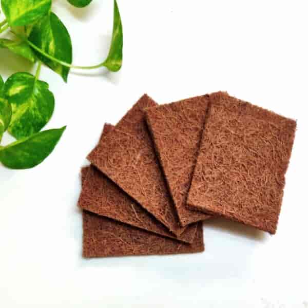 Coconut Coir Dish Scrub pads | Pack of 5 by Green Foot Print.