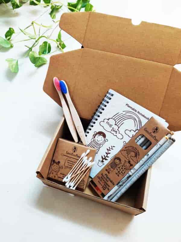Eco friendly Personal, Stationery Plastic free Kit-Kids Gift box1