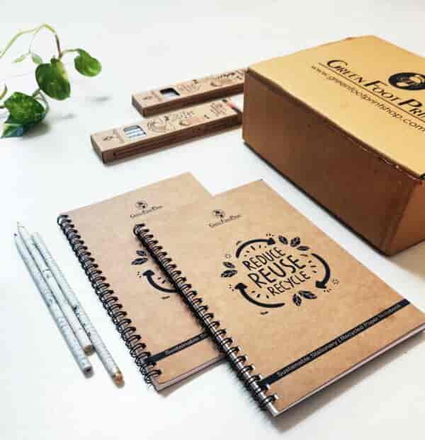 Recycled Paper Note Books, Paper colour pencils and Seed pencils Kit