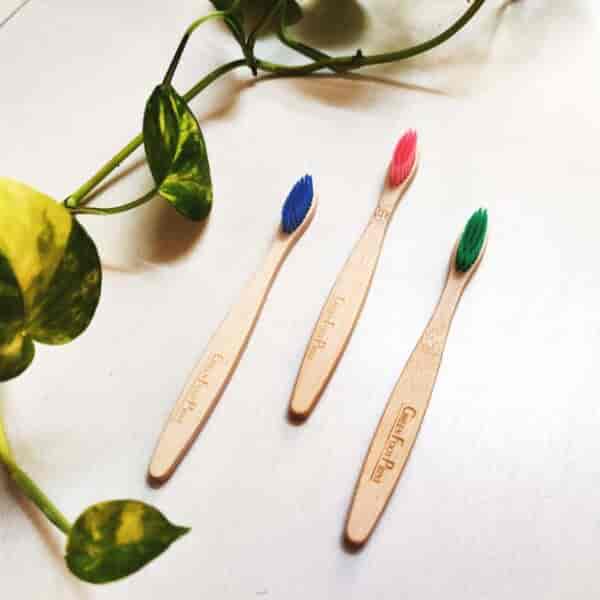 Natural Bamboo Kids Toothbrush (Assorted colours)3