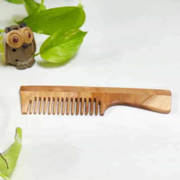 Neem Wood Combs-Handle and Dual teeth 3