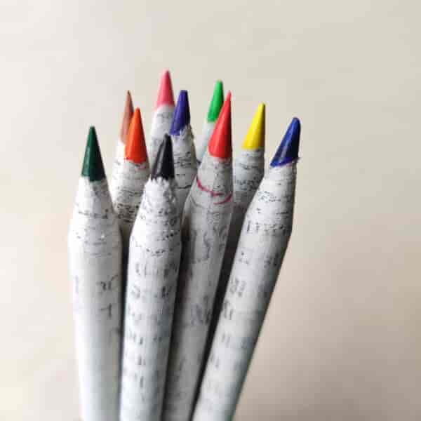 Recycled News paper Plantable Seed COLOUR Pencils