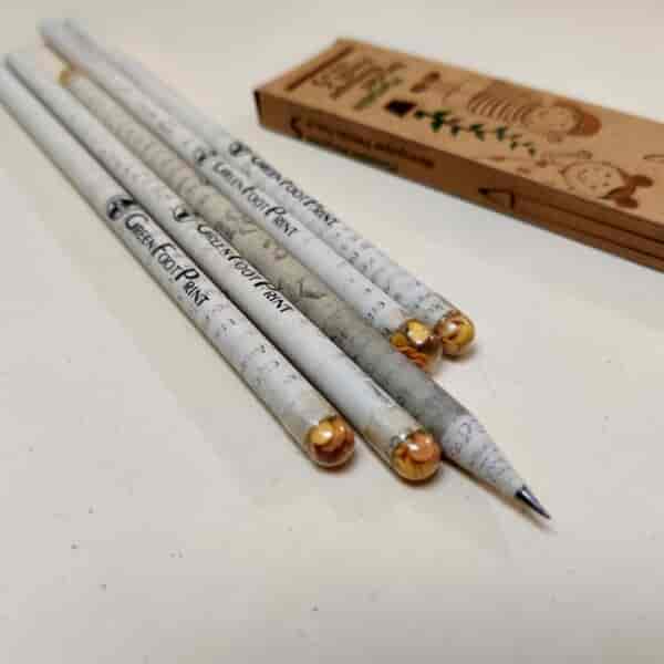 Recycled News Paper Colour Pencils & Plantable Seed Pencils by Green Foot Print