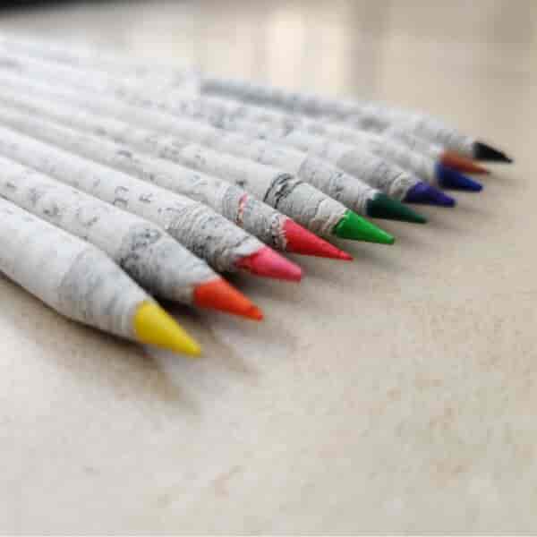 Recycled News paper COLOUR Pencils 1 scaled