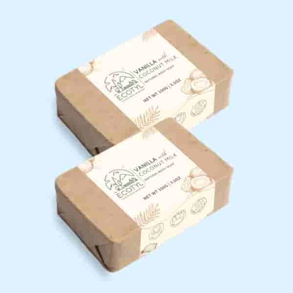 Coconut Milk Soap with Vanilla Set of 2 1 scaled