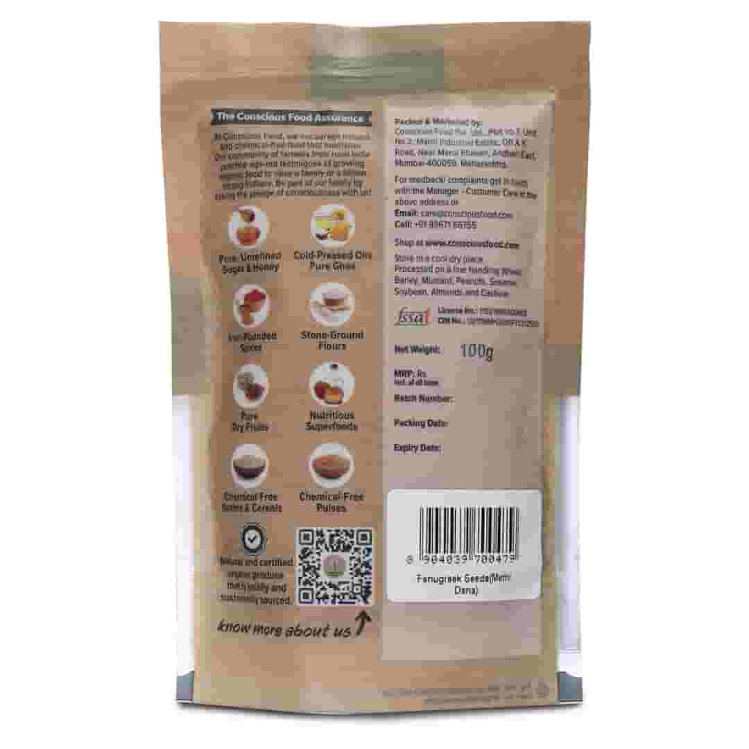 Conscious Food Fenugreek Seeds | Pack of 5 | 100g each