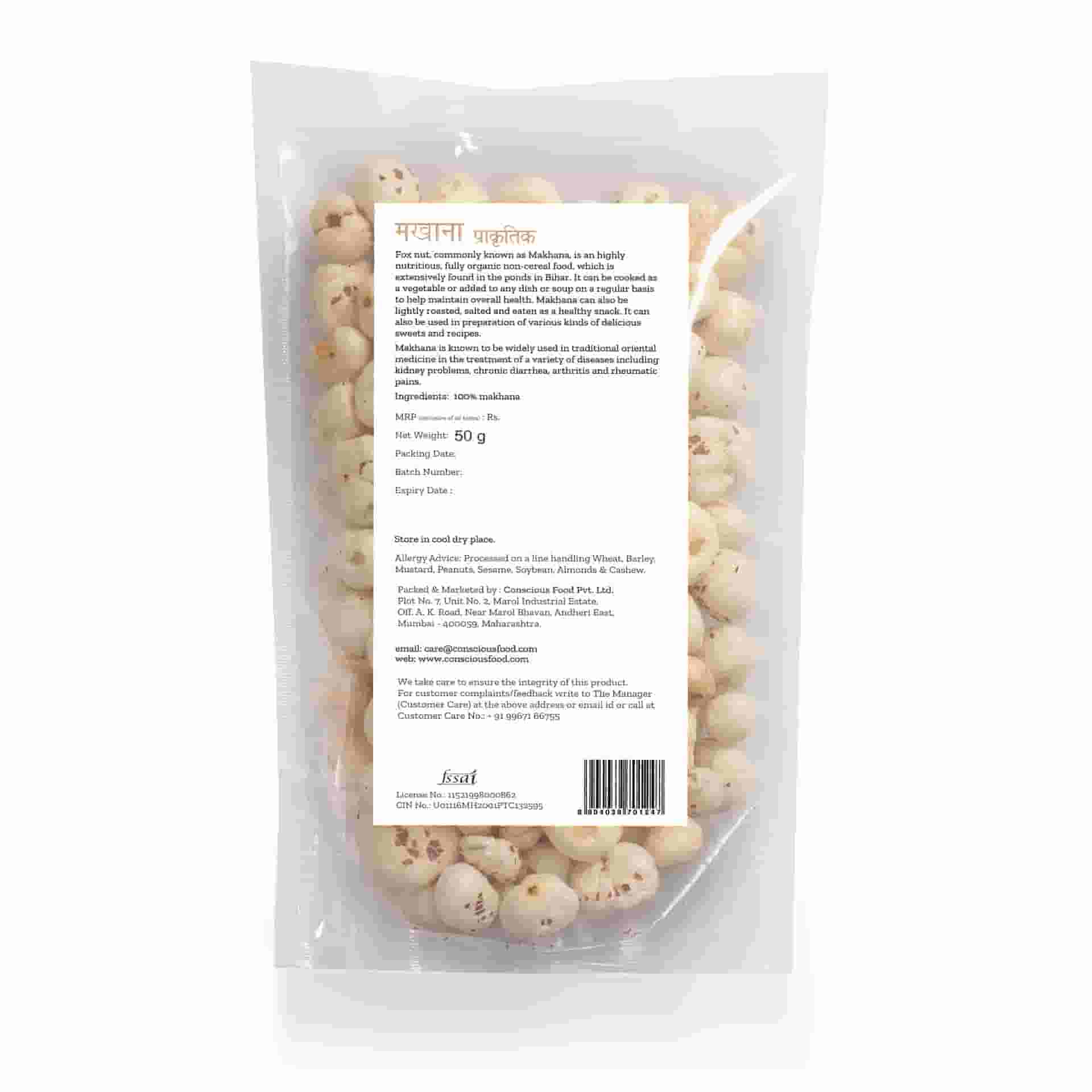 Conscious Food Fox Nut Puffed (Makhana) 50g