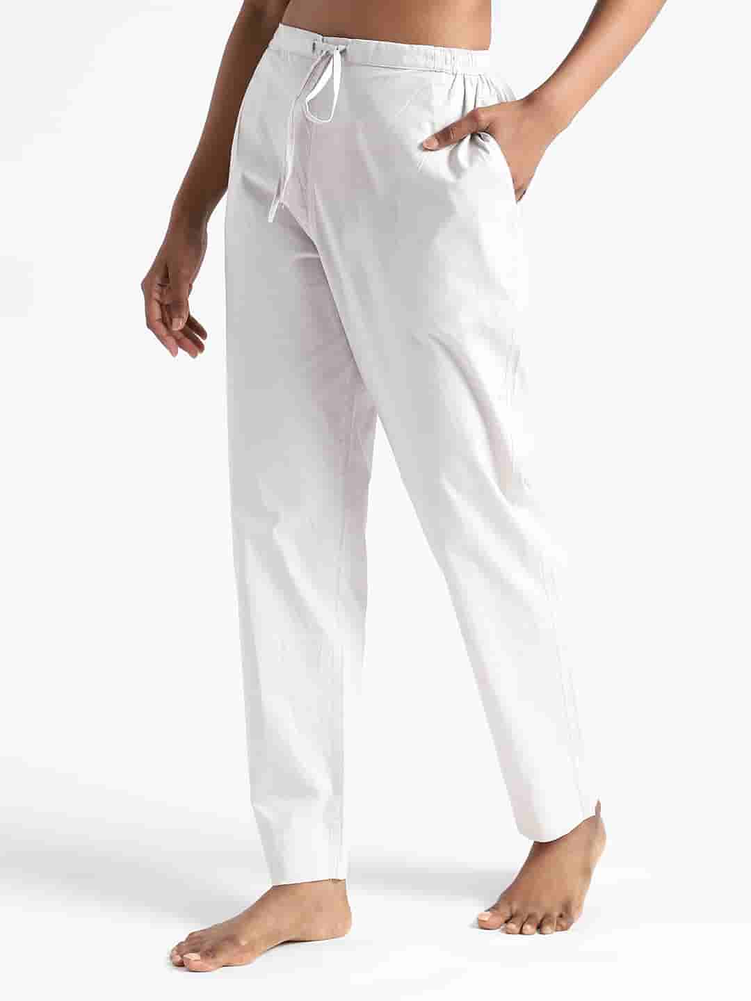 Organic Cotton & Natural Dyed Women’s Ash Grey Color Slim Fit Pants by Livbio