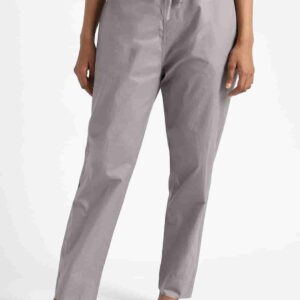 Organic Cotton Natural Dyed Womens Iron Grey Color Slim Fit Pants 1