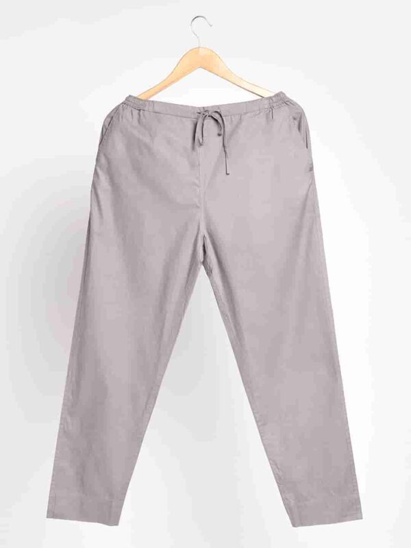Organic Cotton Natural Dyed Womens Iron Grey Color Slim Fit Pants 7 1