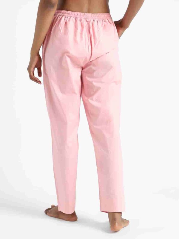 Organic Cotton Natural Dyed Womens Rose Pink Color Slim Fit Pants 3