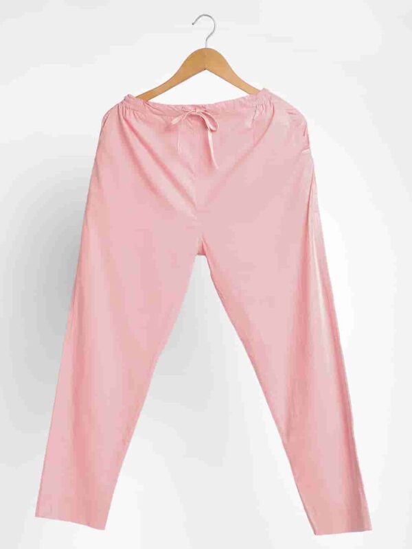 Organic Cotton Natural Dyed Womens Rose Pink Color Slim Fit Pants 7 2
