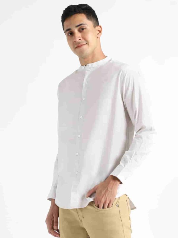 Organic Cotton Naturally Dyed Mens Round Neck Ash Grey Shirt 2