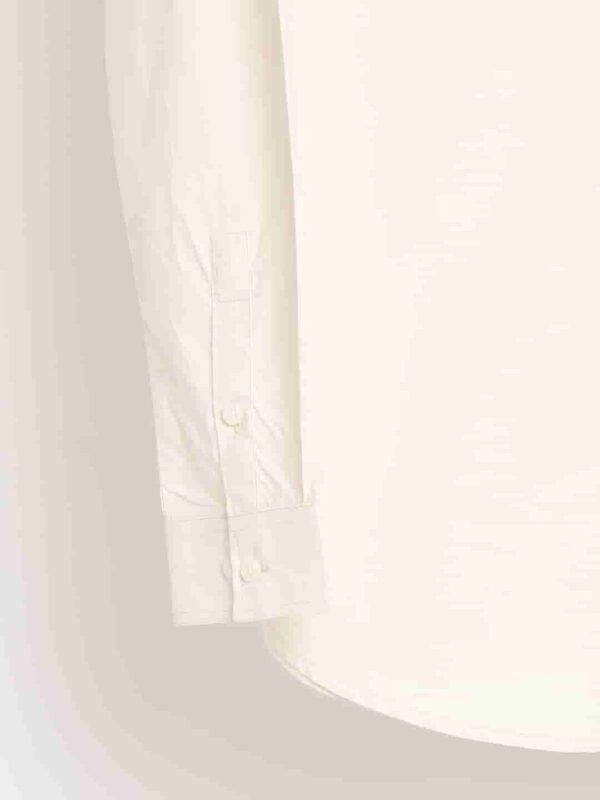 Organic Cotton Naturally Dyed Mens Round Neck Light Cream Shirt 7 3