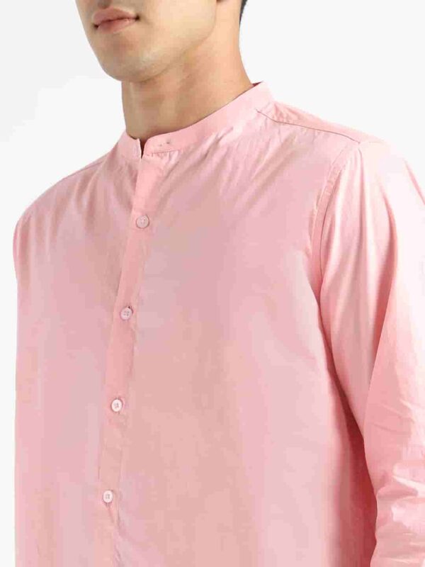 Organic Cotton Naturally Dyed Mens Round Neck Pink Shirt 5