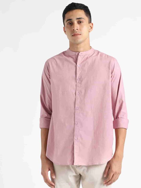 Organic Cotton Naturally Dyed Mens Round Neck Purple Haze Shirt 1
