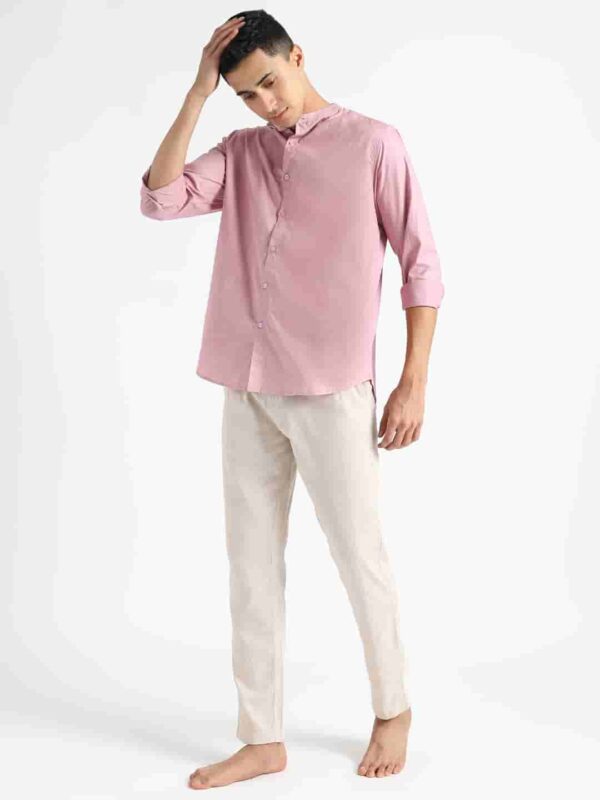Organic Cotton Naturally Dyed Mens Round Neck Purple Haze Shirt 4
